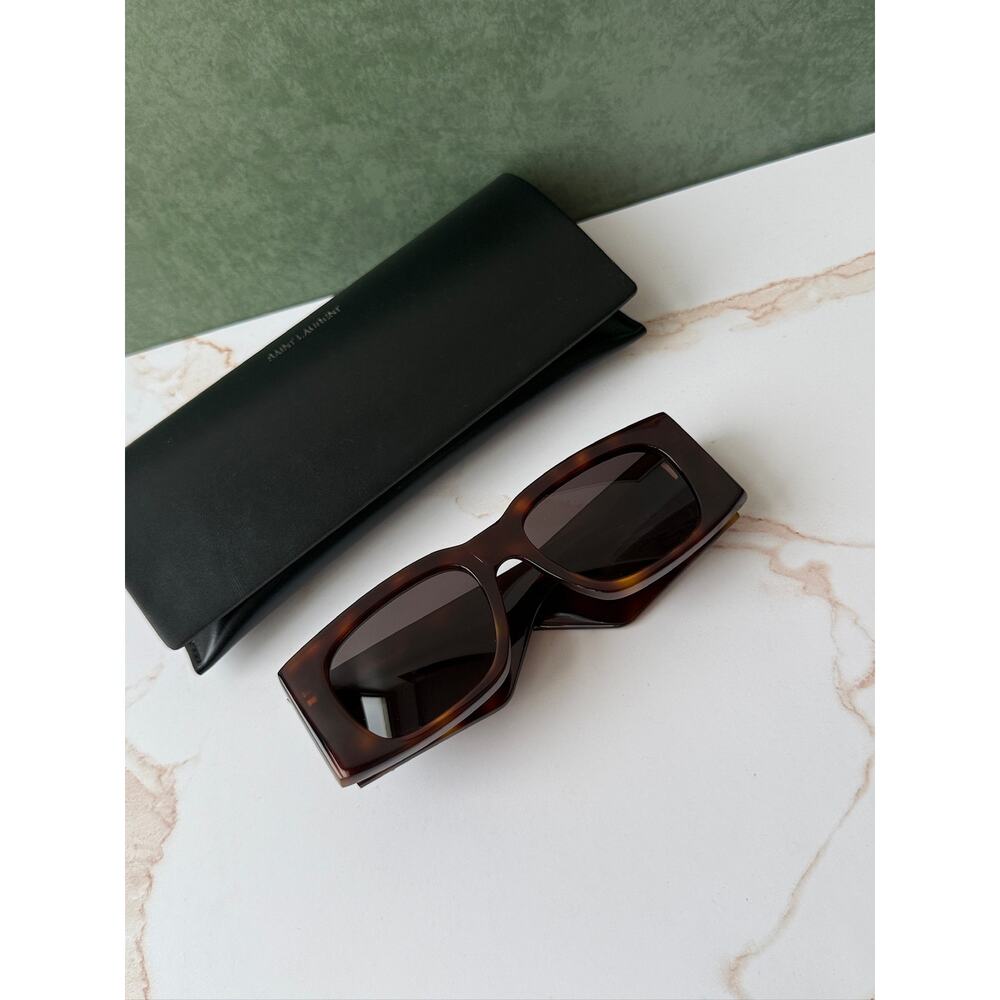 NEW Saint Laurent SL654 Sunglasses in Havana Brown $545 - Picture 2 of 8